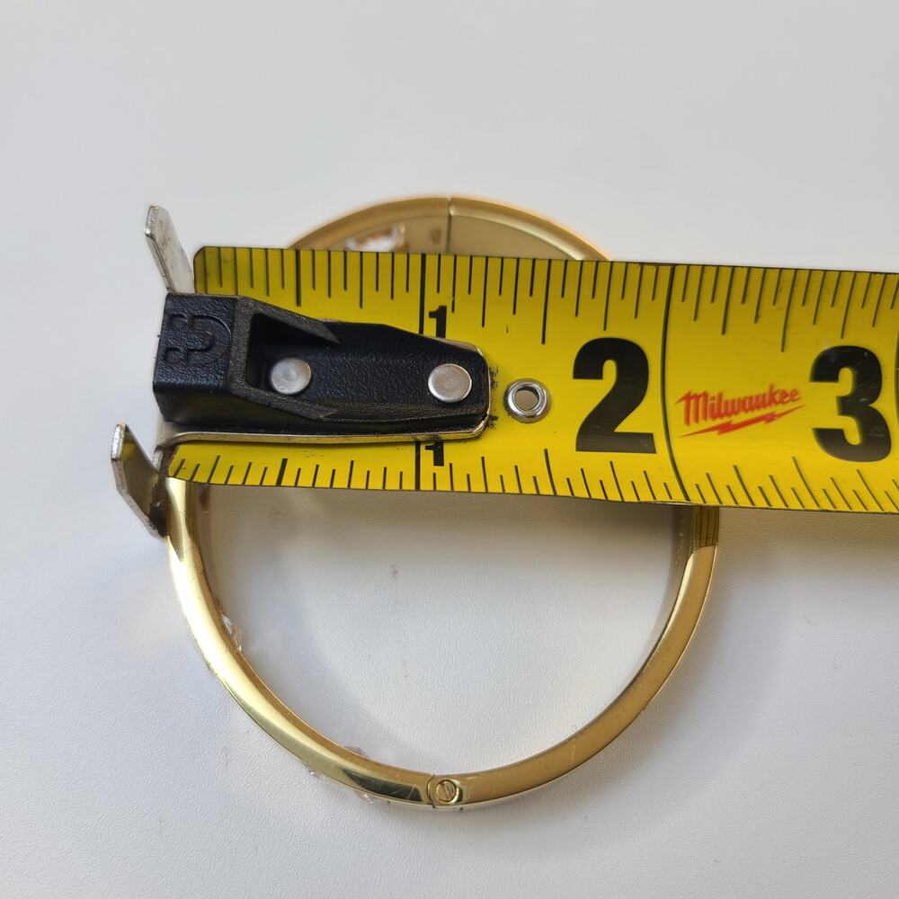 Michael Kors Gold Tone Baguetta Crystal Bangel Bracelet - Picture 8 of 9